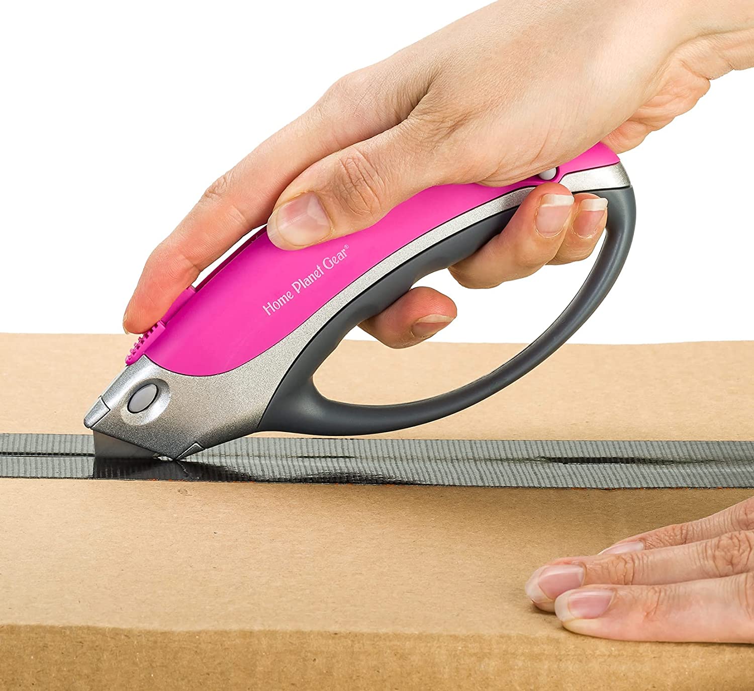 Pink Power Retractable Box Cutter Utility Knife Carpet Cardboard & Blade  Storage