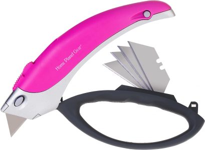 1pc Pink Stainless Steel Blade Safety Box Cutter Sharp Enough For Cutting  Cardboard And Film Packaging Without Hurting Your Hands